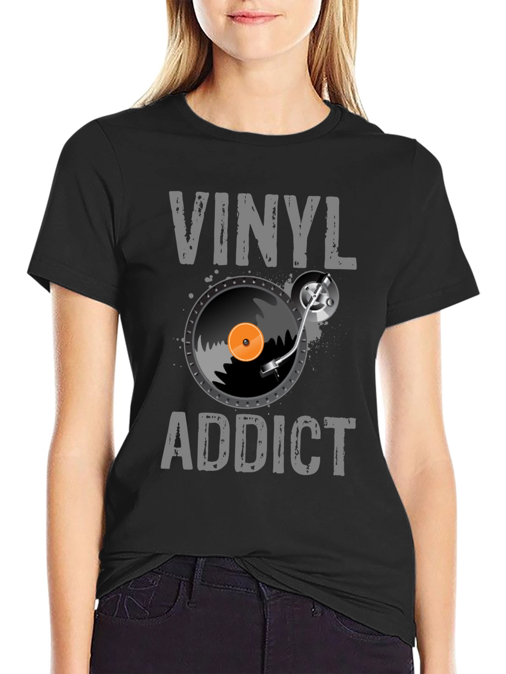 Vinyl Addict Graphic T-Shirt - Music Lover Tee