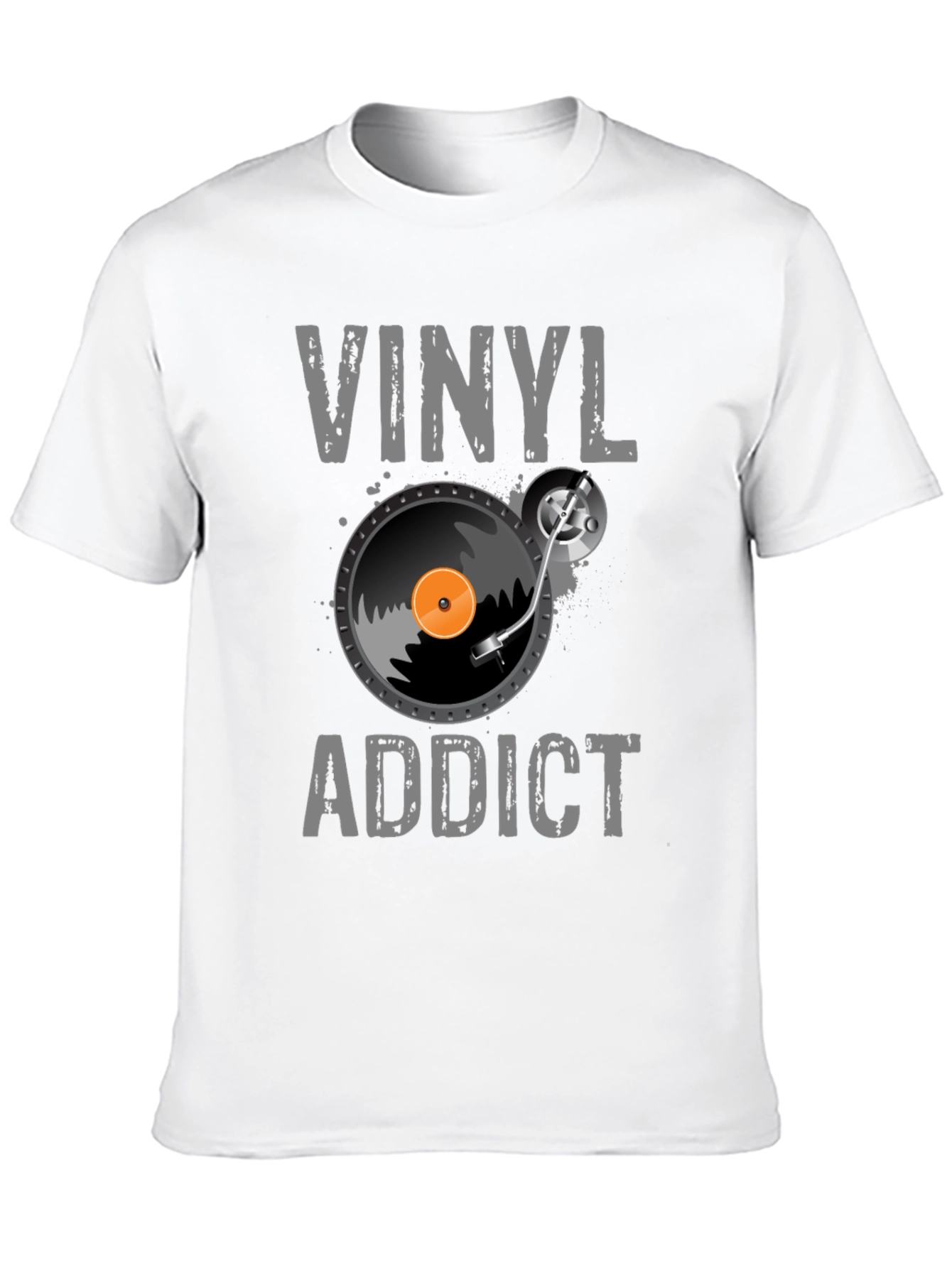 Vinyl Addict Graphic T-Shirt - Music Lover Tee