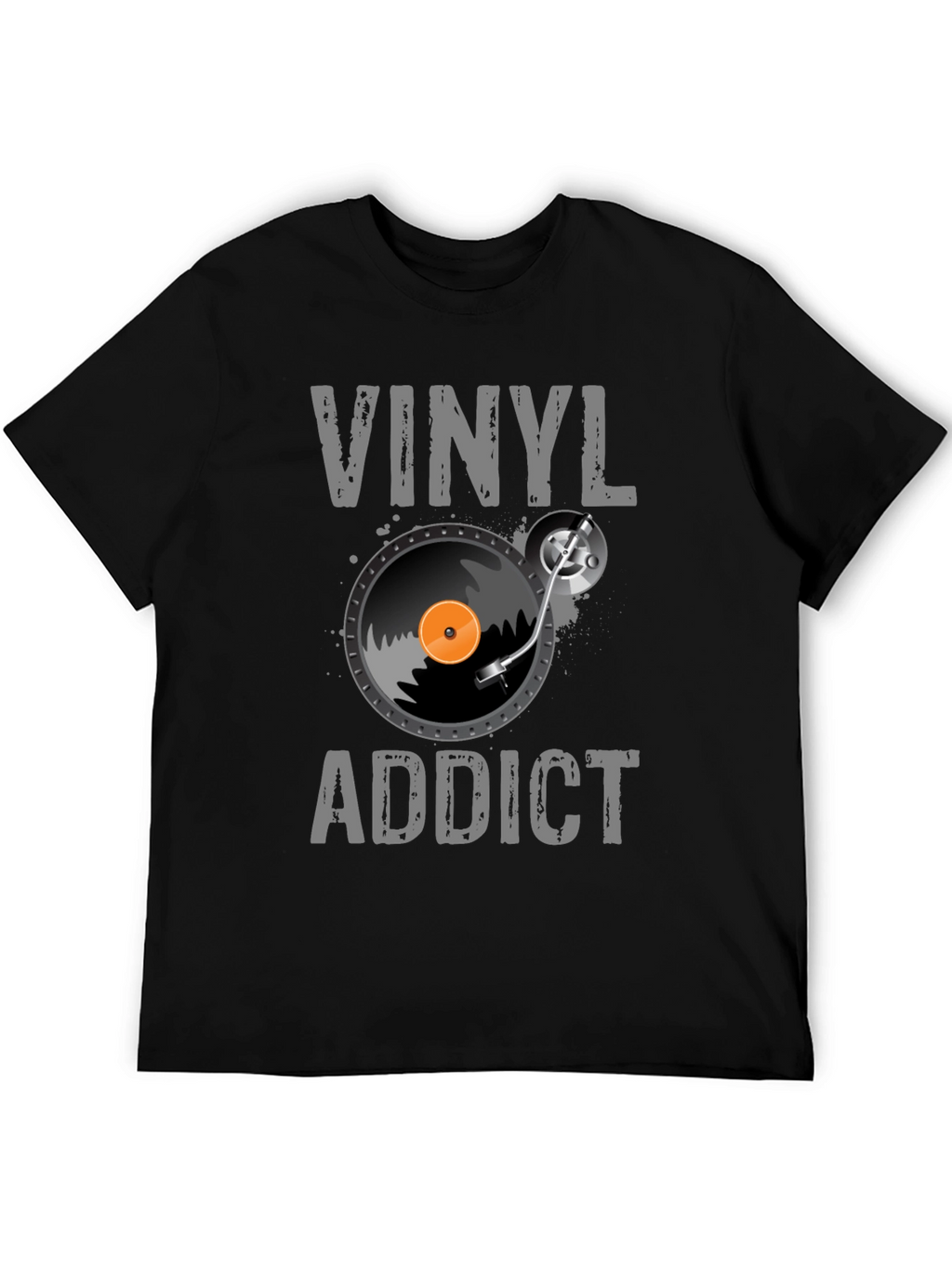 Vinyl Addict Graphic T-Shirt - Music Lover Tee