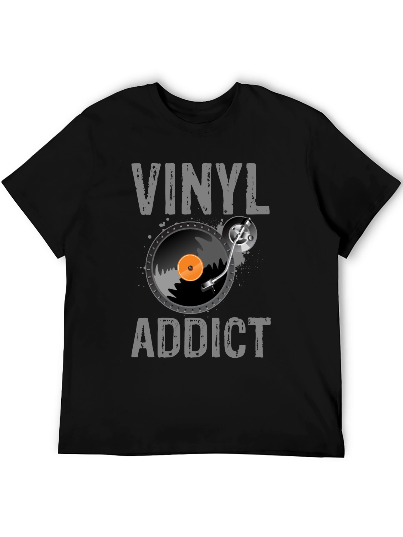 Vinyl Addict Graphic T-Shirt - Music Lover Tee