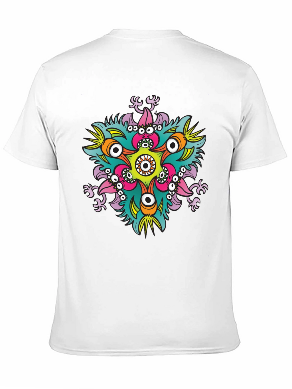 Eye-Catching Graphic Print Black T-Shirt