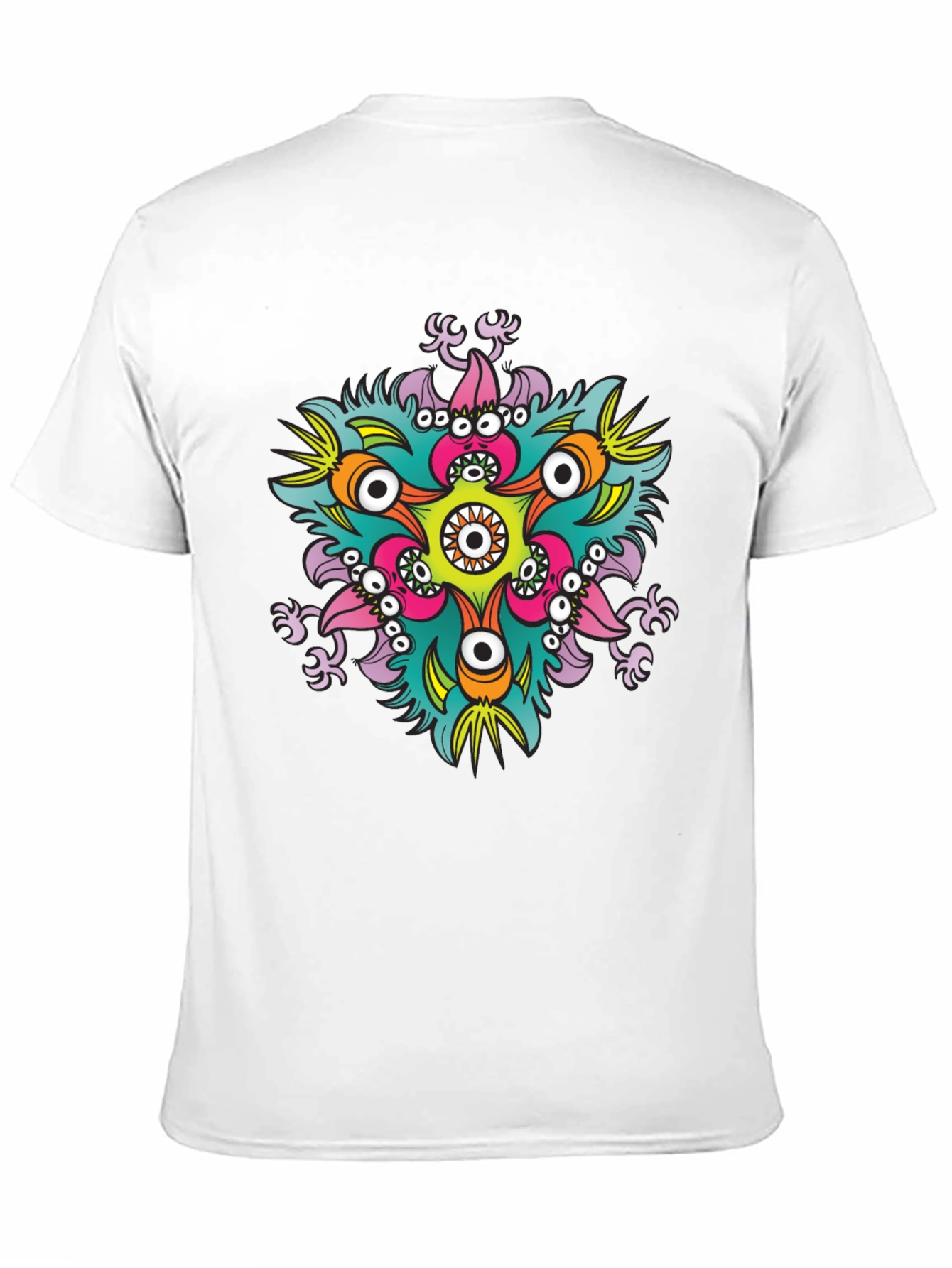Eye-Catching Graphic Print Black T-Shirt