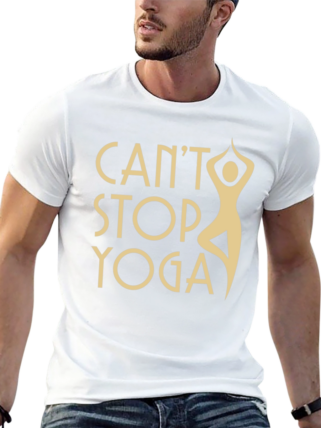 Cant Stop Yoga Black T-Shirt - Workout Apparel