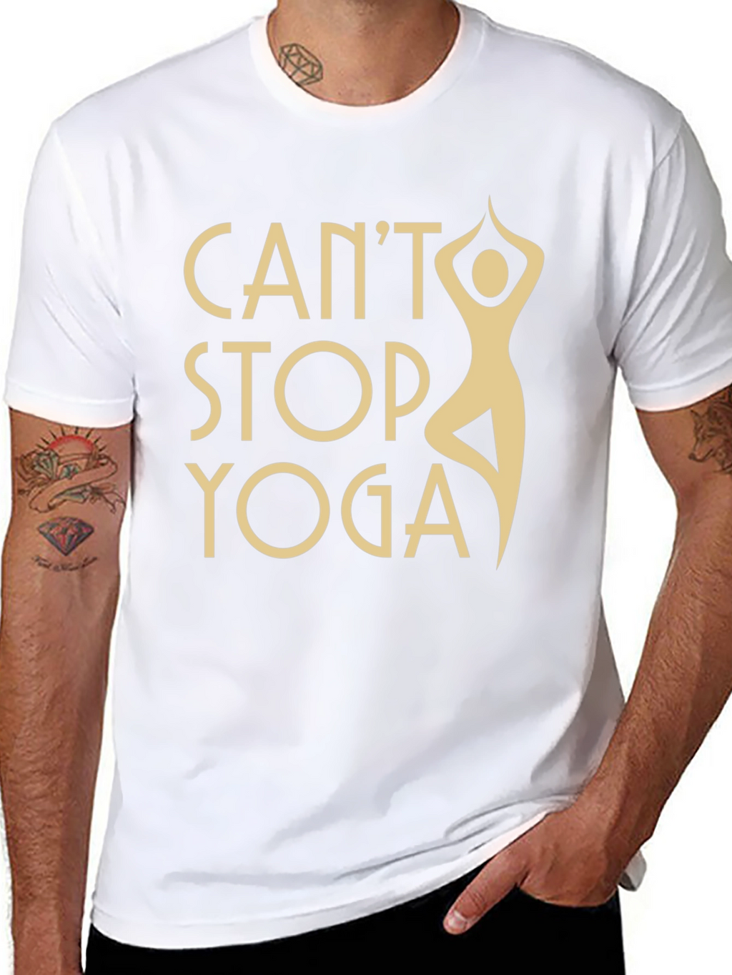 Cant Stop Yoga Black T-Shirt - Workout Apparel