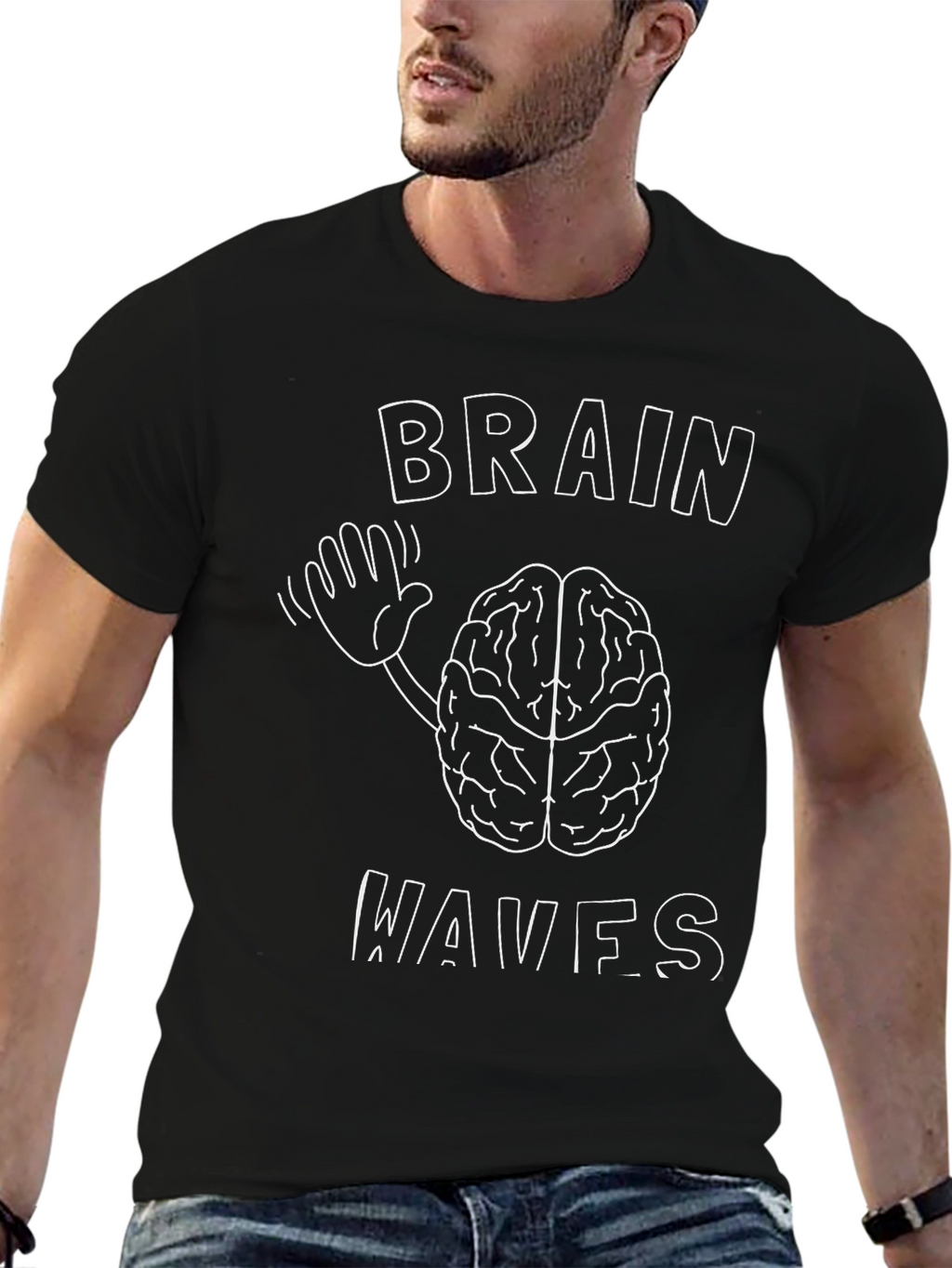 Brain Waves Graphic Tee - Unique Design
