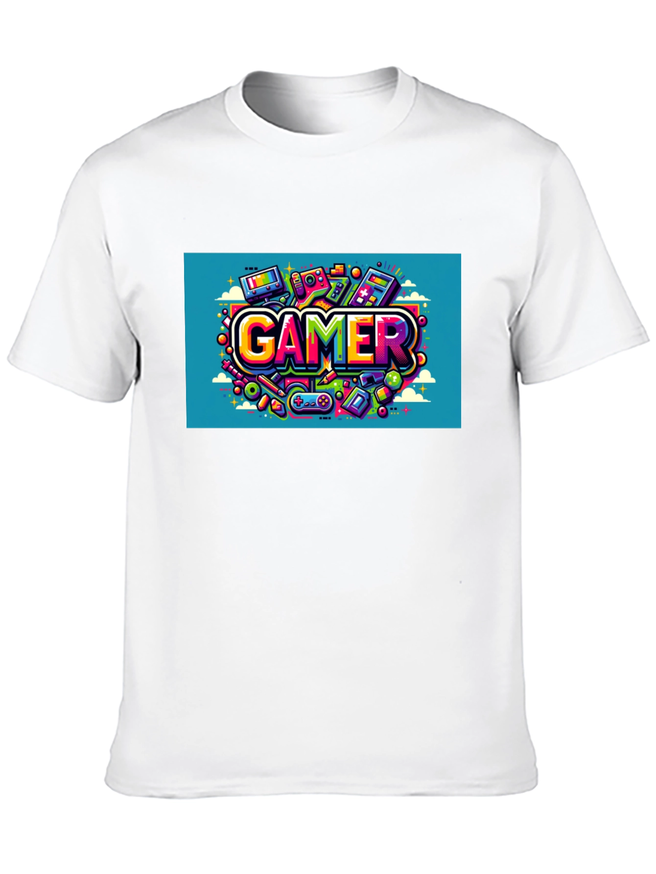 Gamer Graphic Tee - Black Cotton T-Shirt