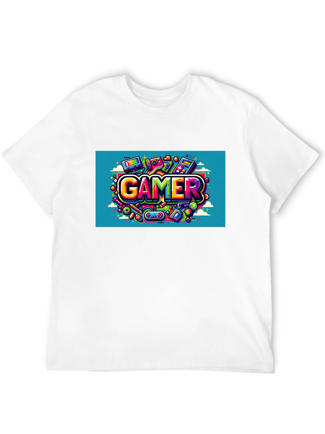 Gamer Graphic Tee - Black Cotton T-Shirt