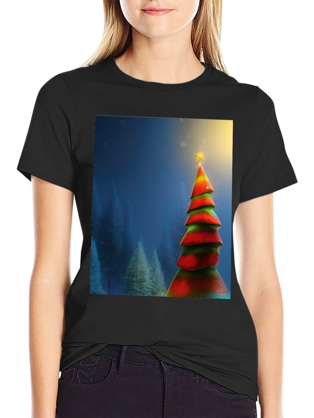 Festive Christmas Tree Graphic Tee