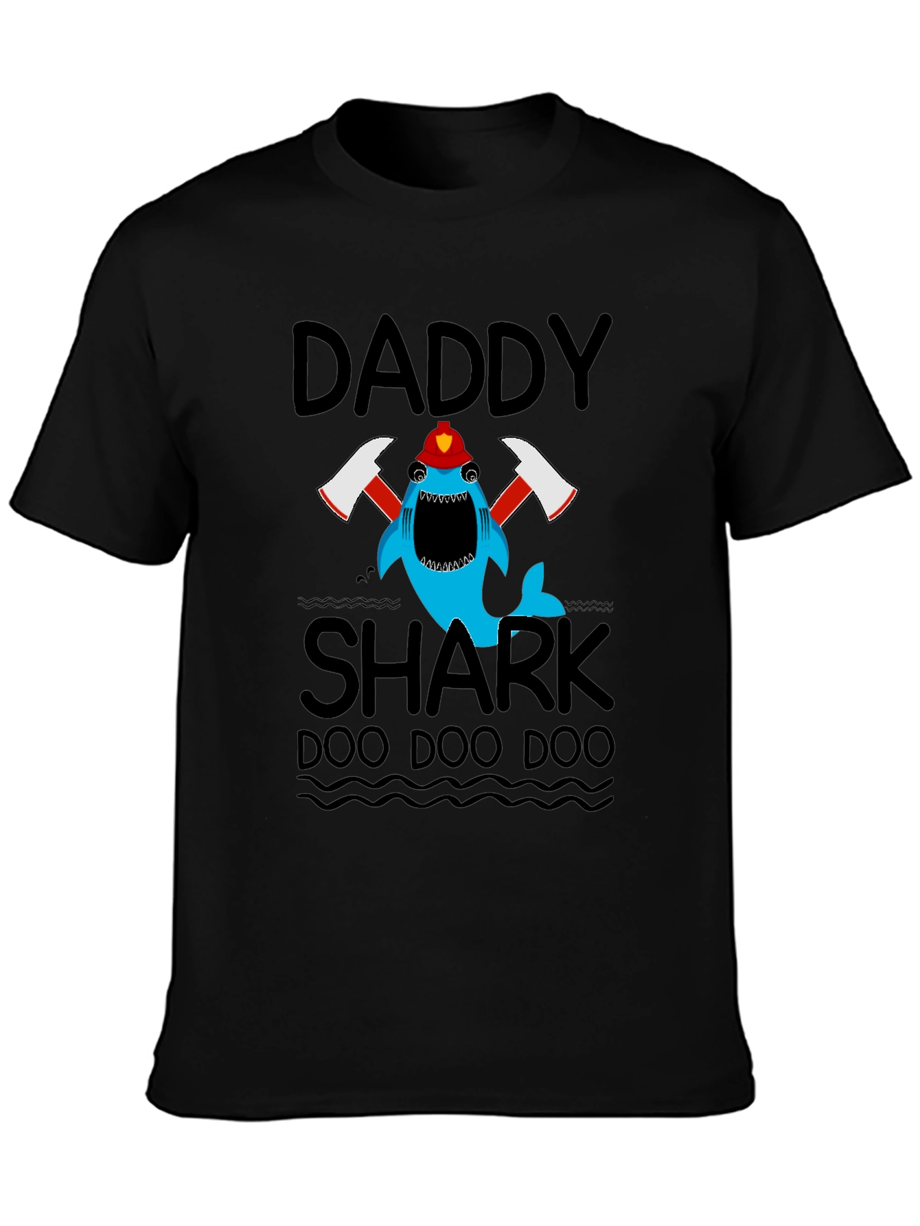 Daddy Shark Firefighter T-Shirt
