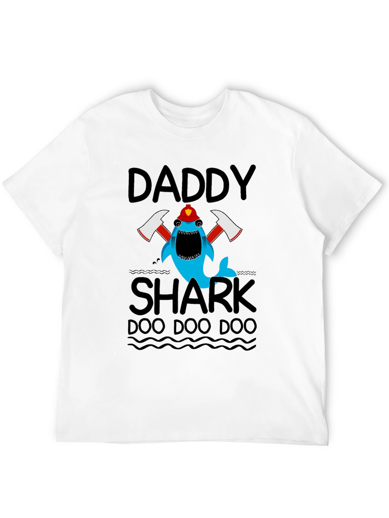 Daddy Shark Firefighter T-Shirt
