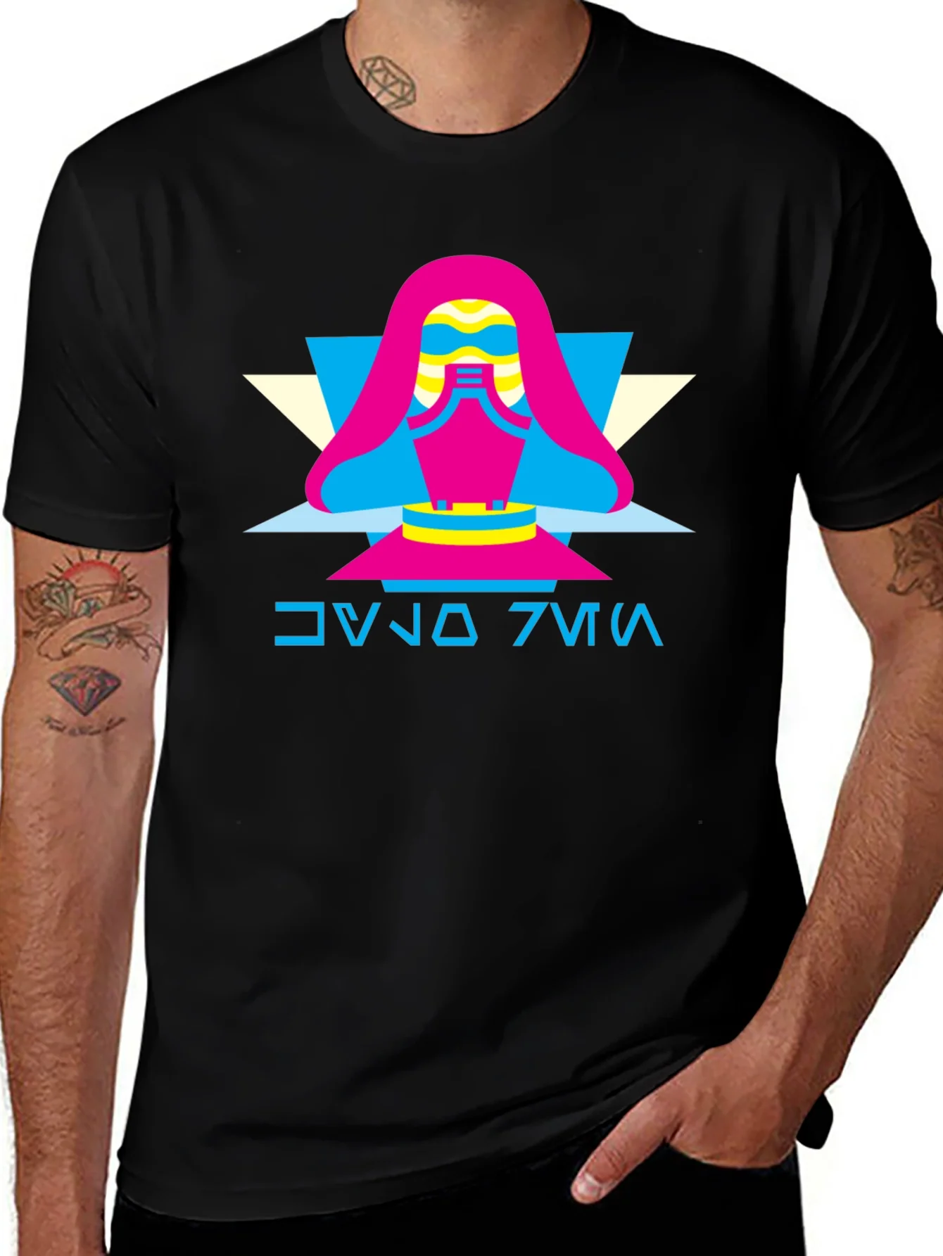 Retro Geometric Graphic T-Shirt