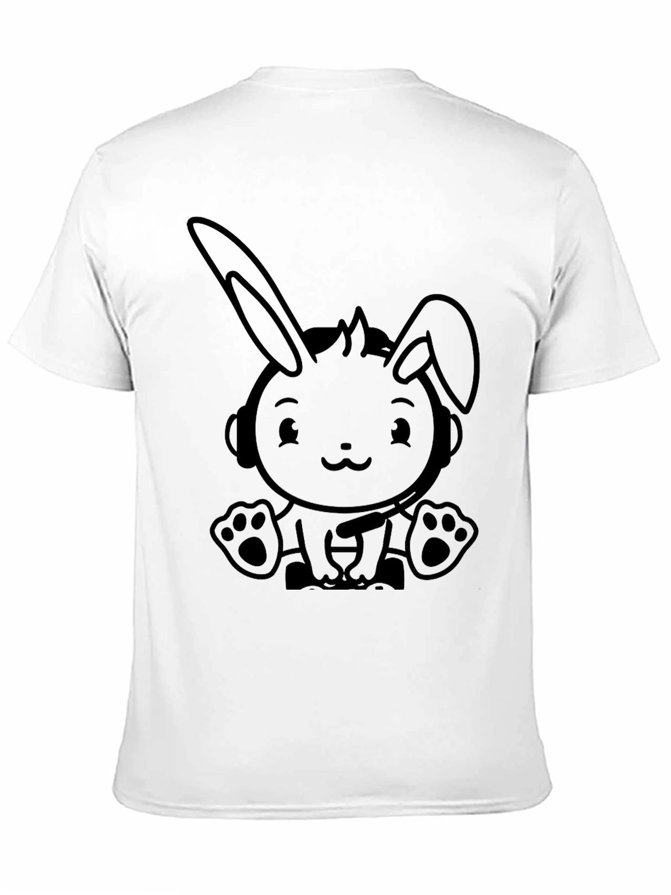 Cute Bunny Graphic Tee - Soft Cotton Blend Mens Fit
