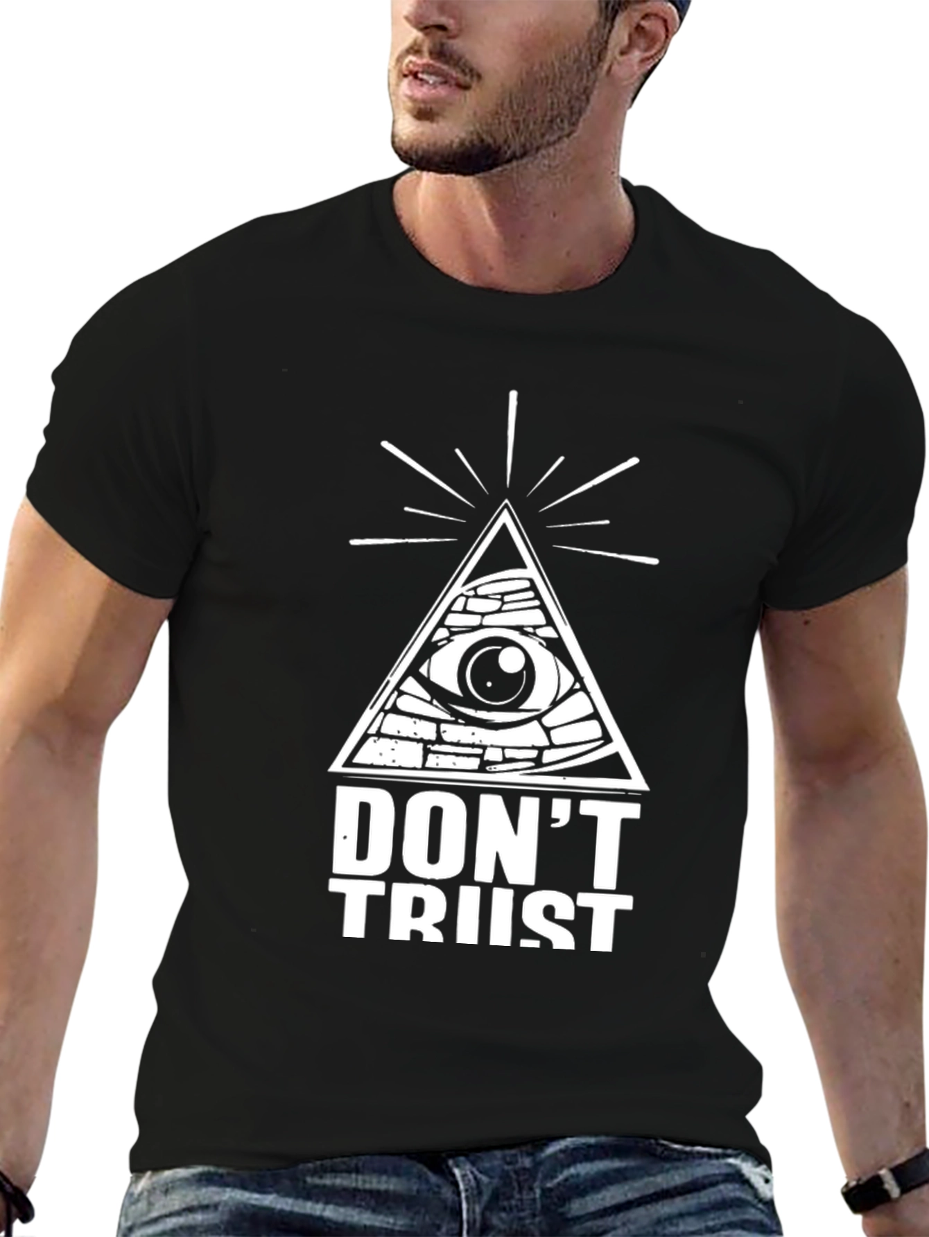 Dont Trust Graphic Tee - Black T-Shirt