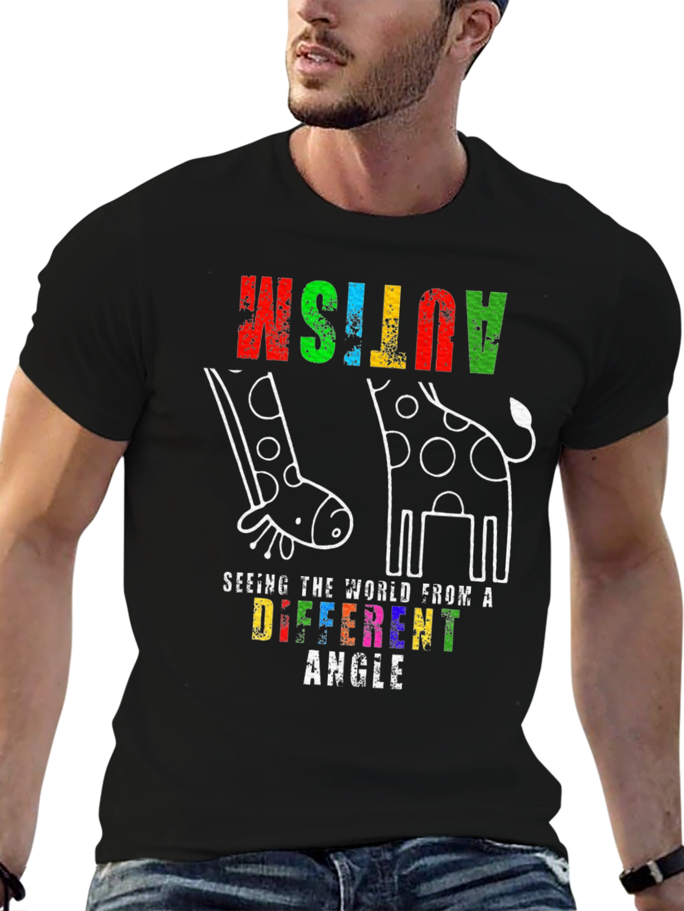 Autism Awareness Giraffe T-Shirt - See the World Differently