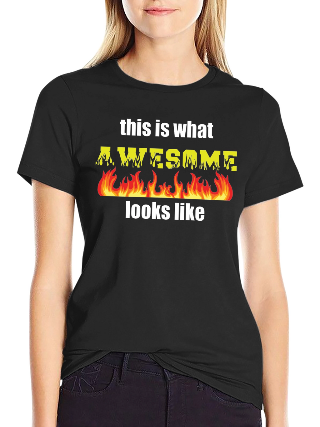 Awesome Flames T-Shirt - Cool Graphic Tee