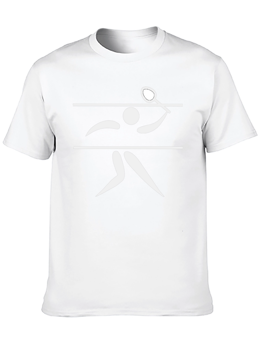 Squash Player Graphic T-Shirt - Black