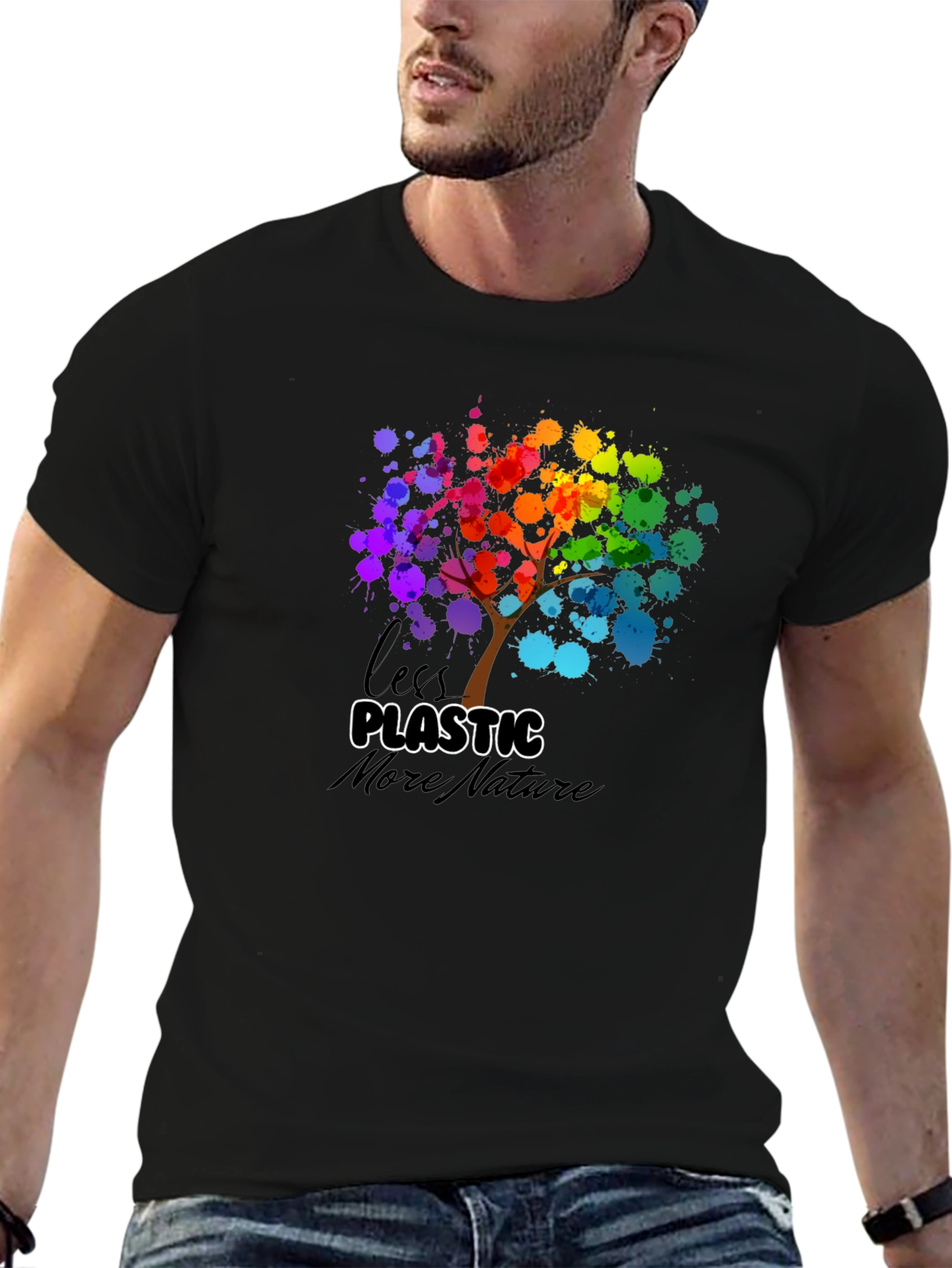 Eco-Friendly Less Plastic More Nature Graphic Tee