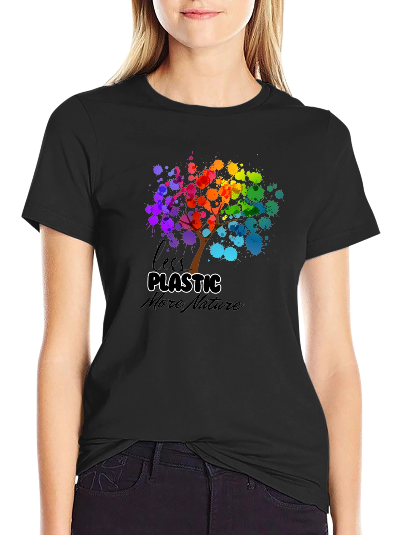 Eco-Friendly Less Plastic More Nature Graphic Tee