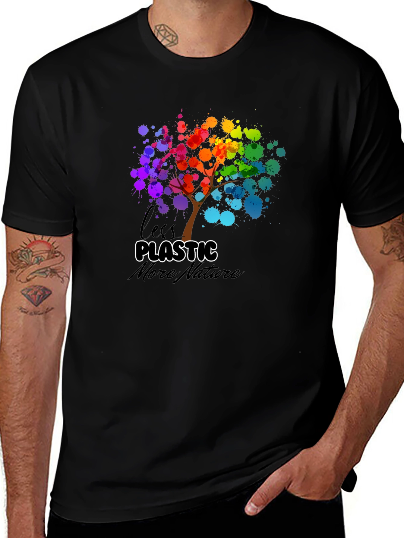 Eco-Friendly Less Plastic More Nature Graphic Tee