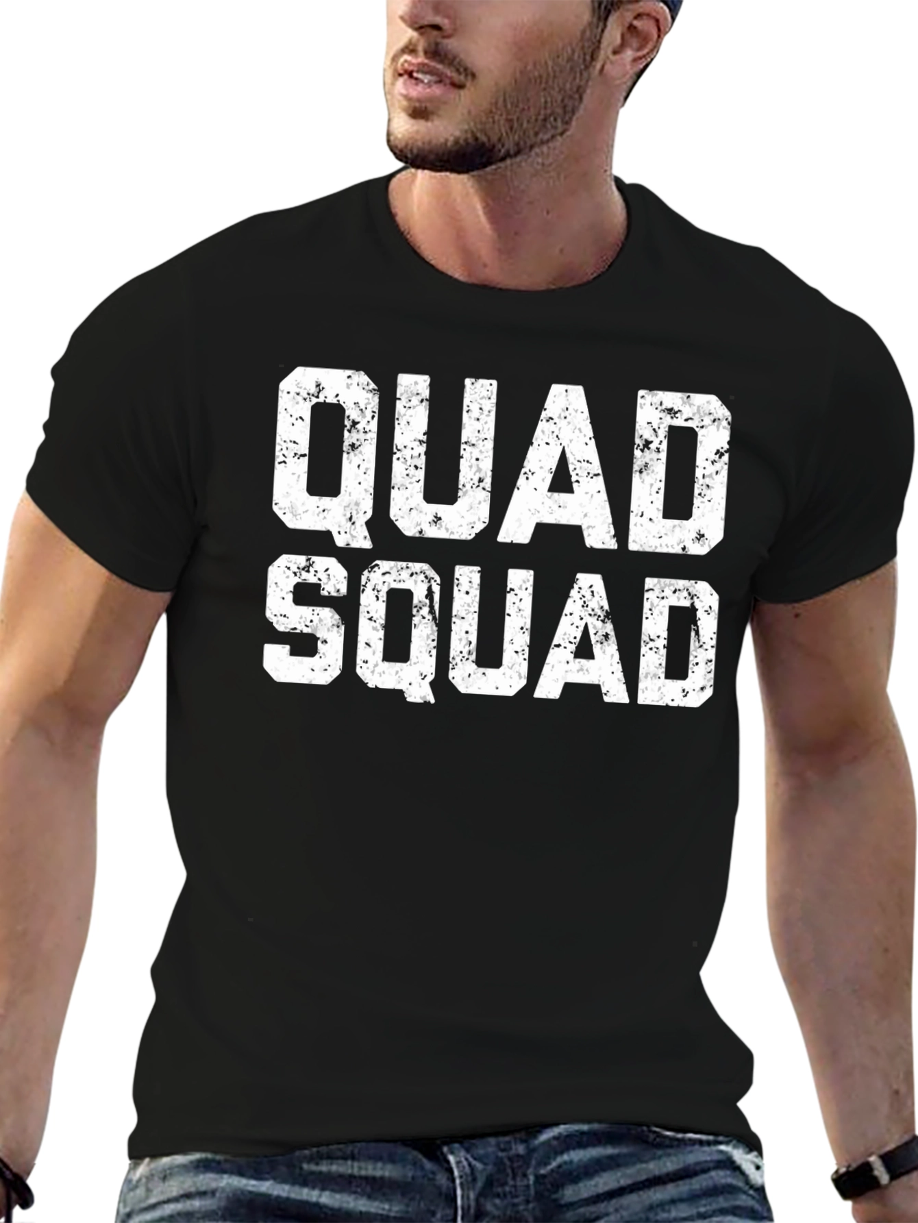 Quad Squad Black Graphic Tee