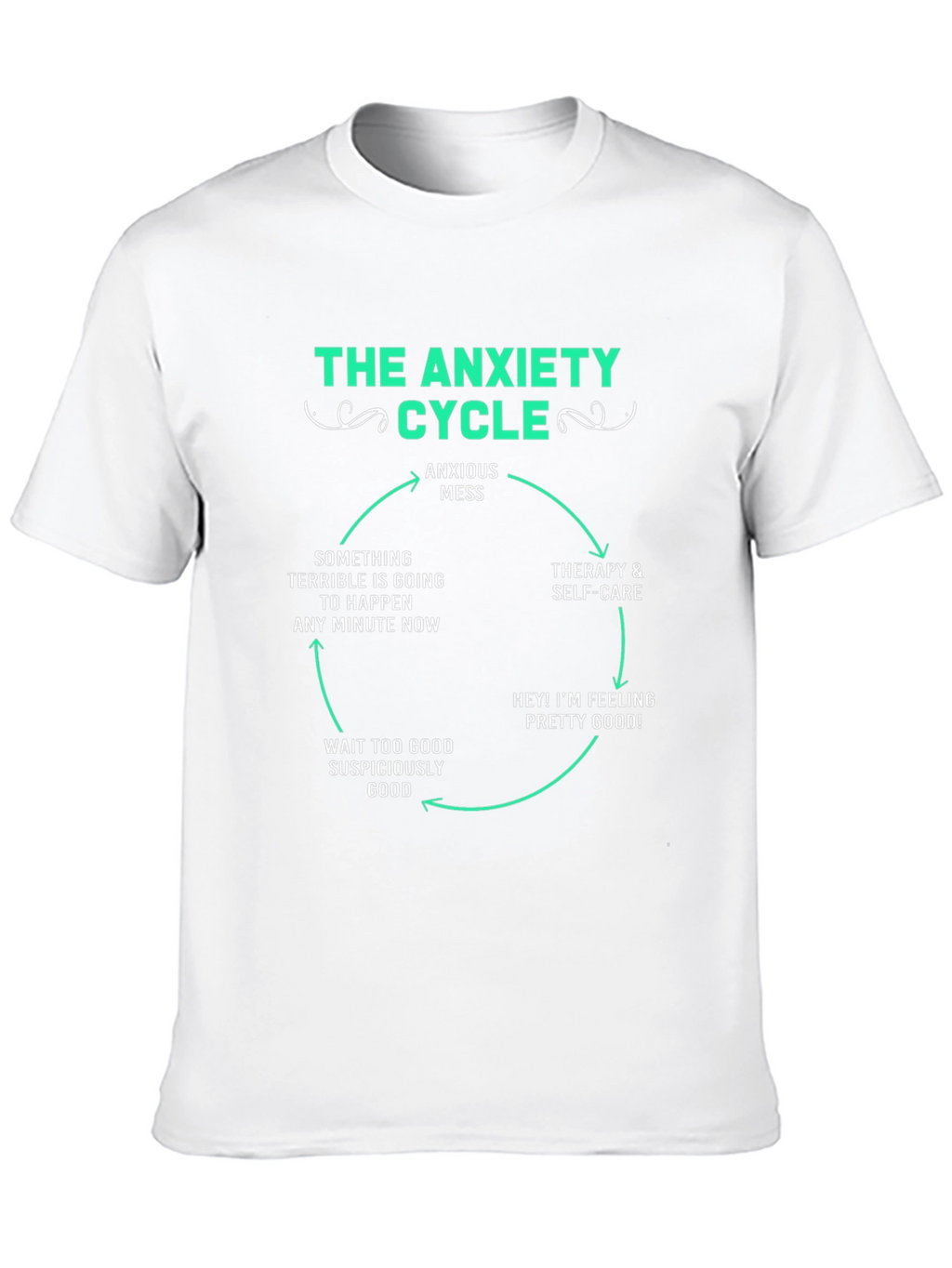 The Anxiety Cycle T-Shirt - Funny Mental Health Tee