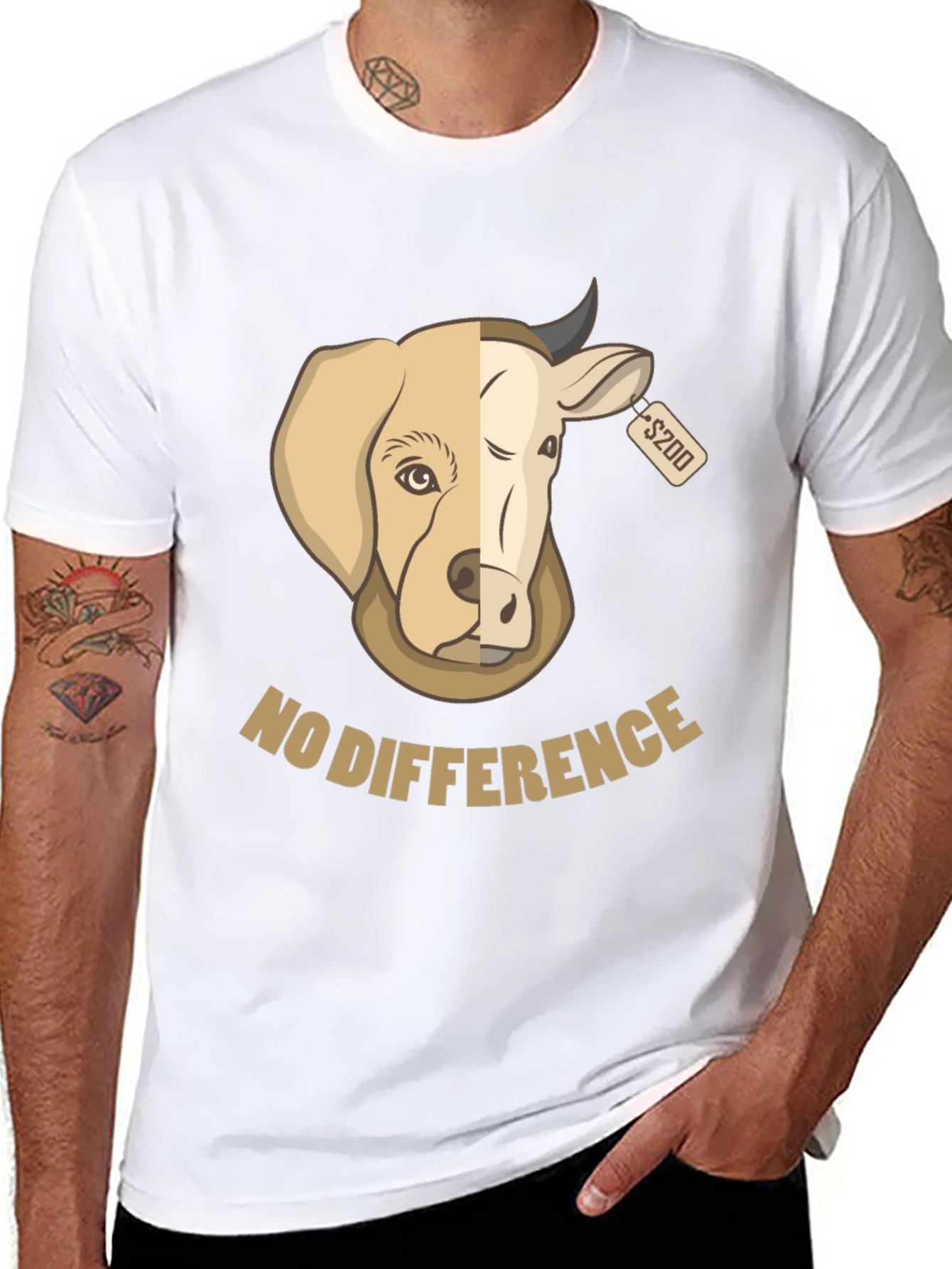 No Difference T-Shirt: Vegan Awareness Apparel