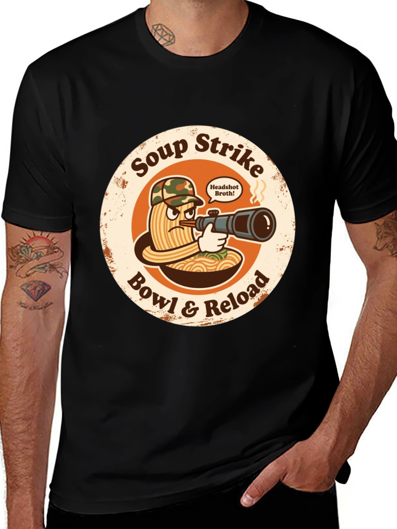 Soup Strike Funny Ramen T-Shirt