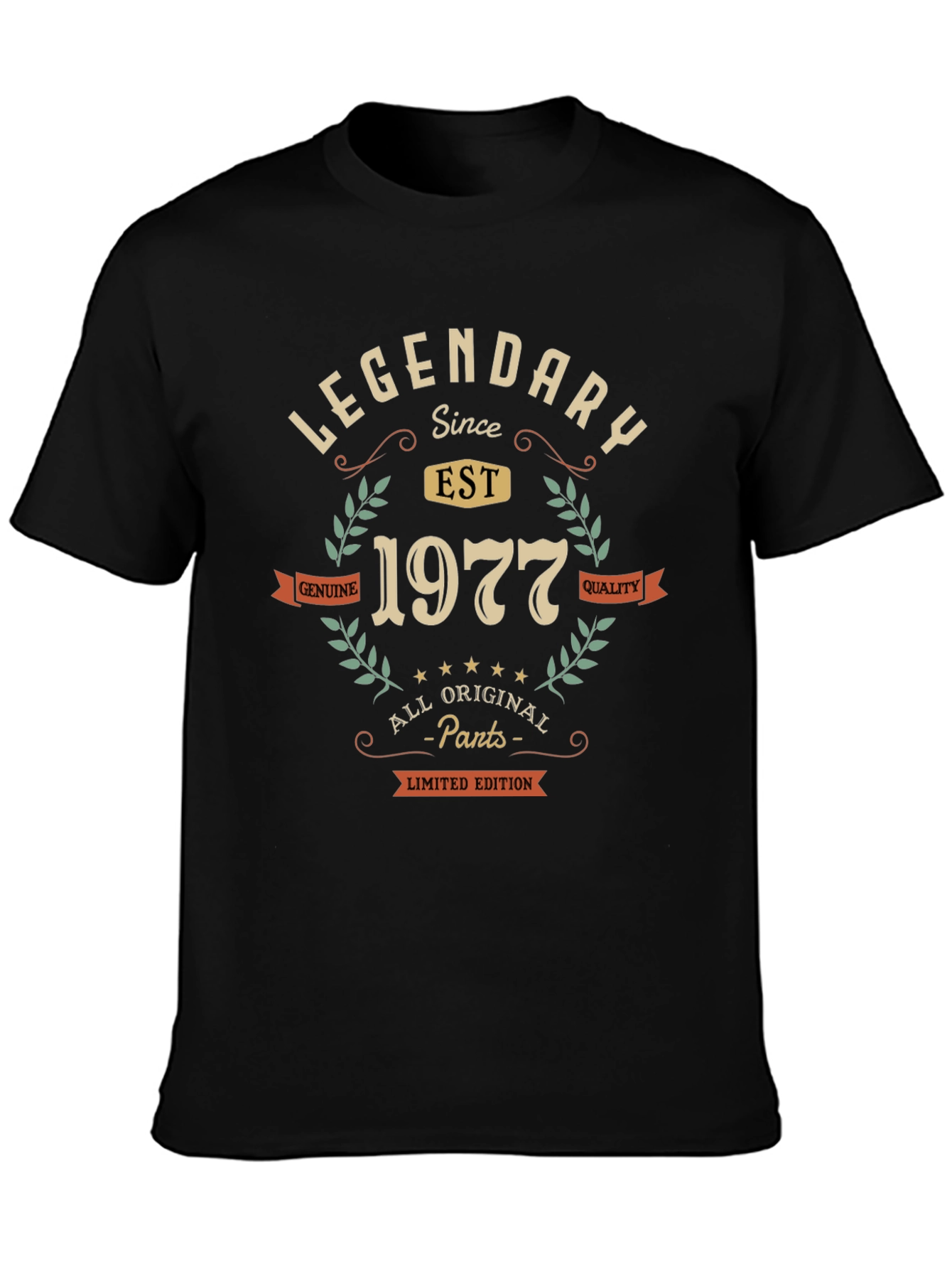 Legendary Since 1977 Black Graphic Tee