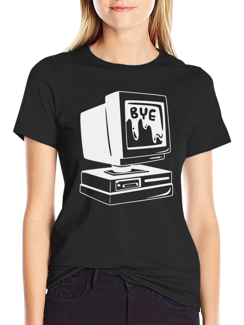 Retro Bye Computer Graphic Tee