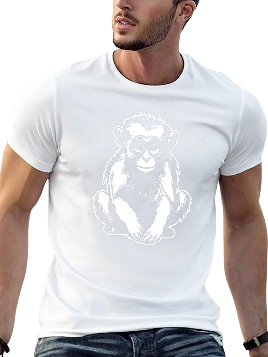 Cool Monkey Graphic Black T-Shirt