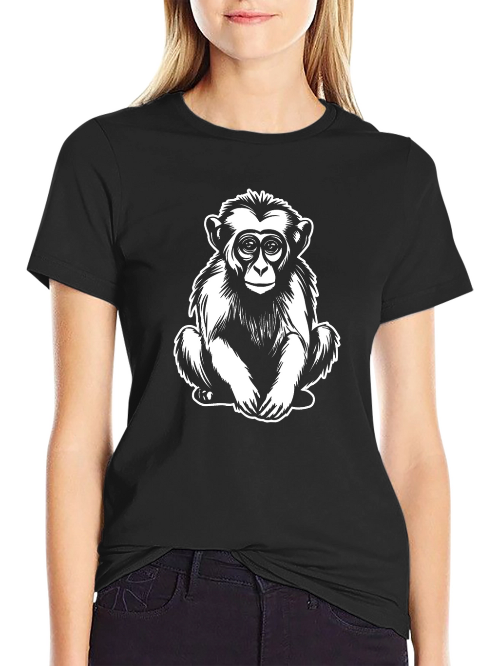 Cool Monkey Graphic Black T-Shirt