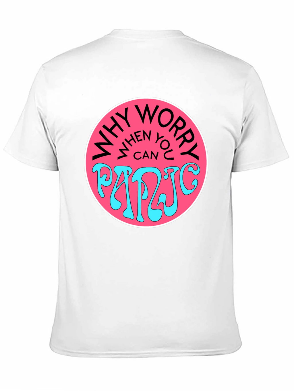 Why Worry Panic Black Graphic Tee