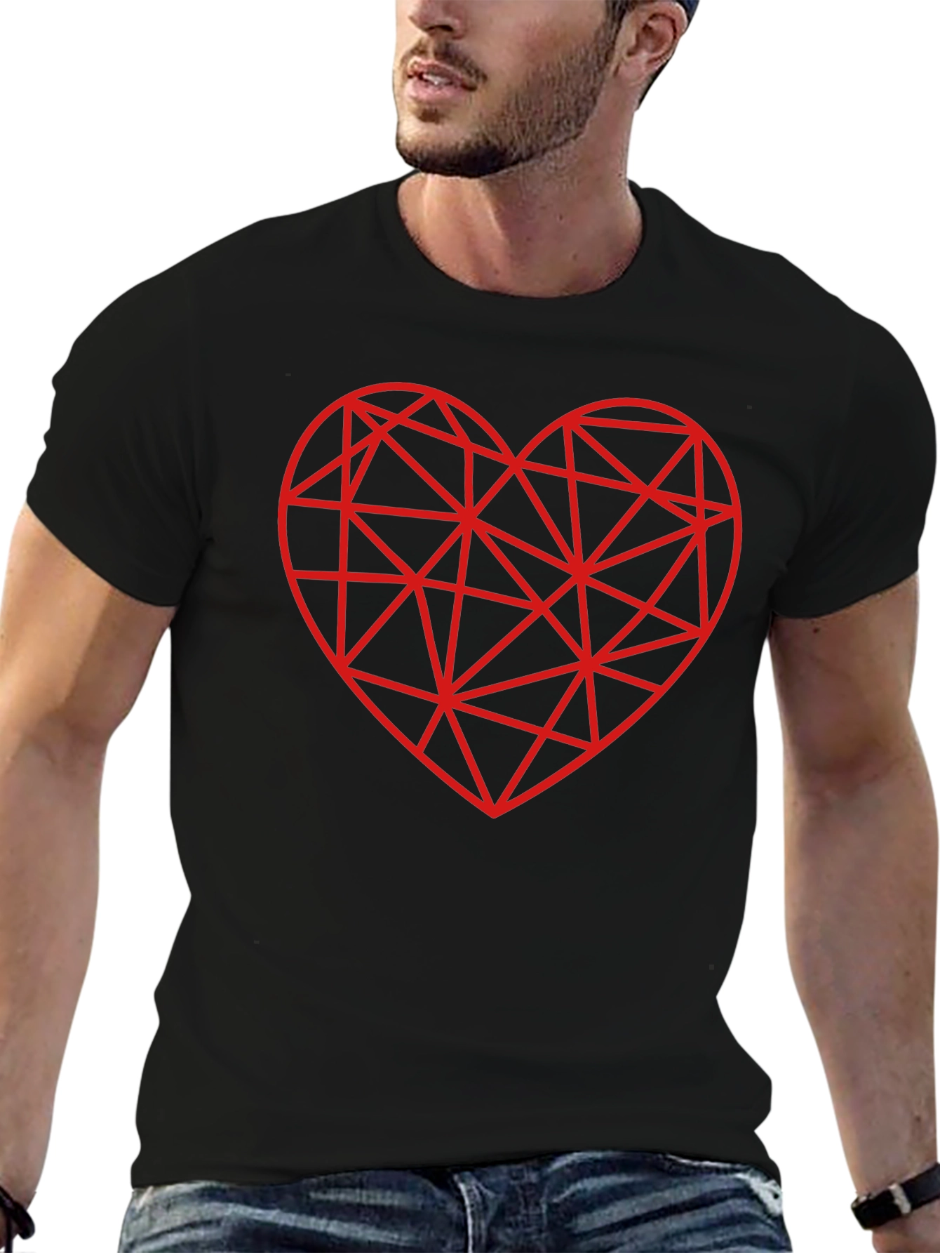 Geometric Heart T-Shirt - Modern Love Tee