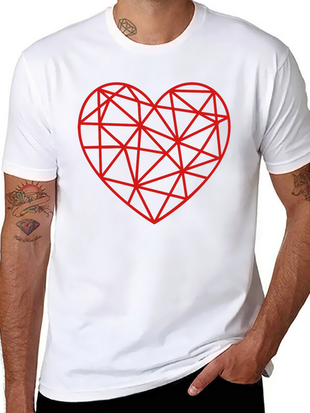 Geometric Heart T-Shirt - Modern Love Tee