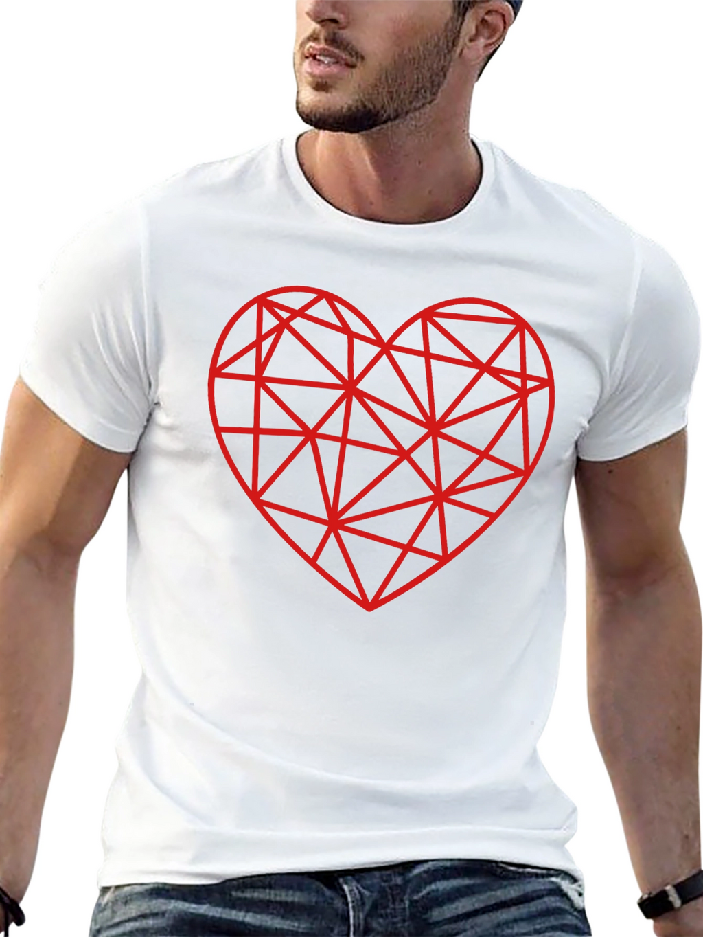 Geometric Heart T-Shirt - Modern Love Tee