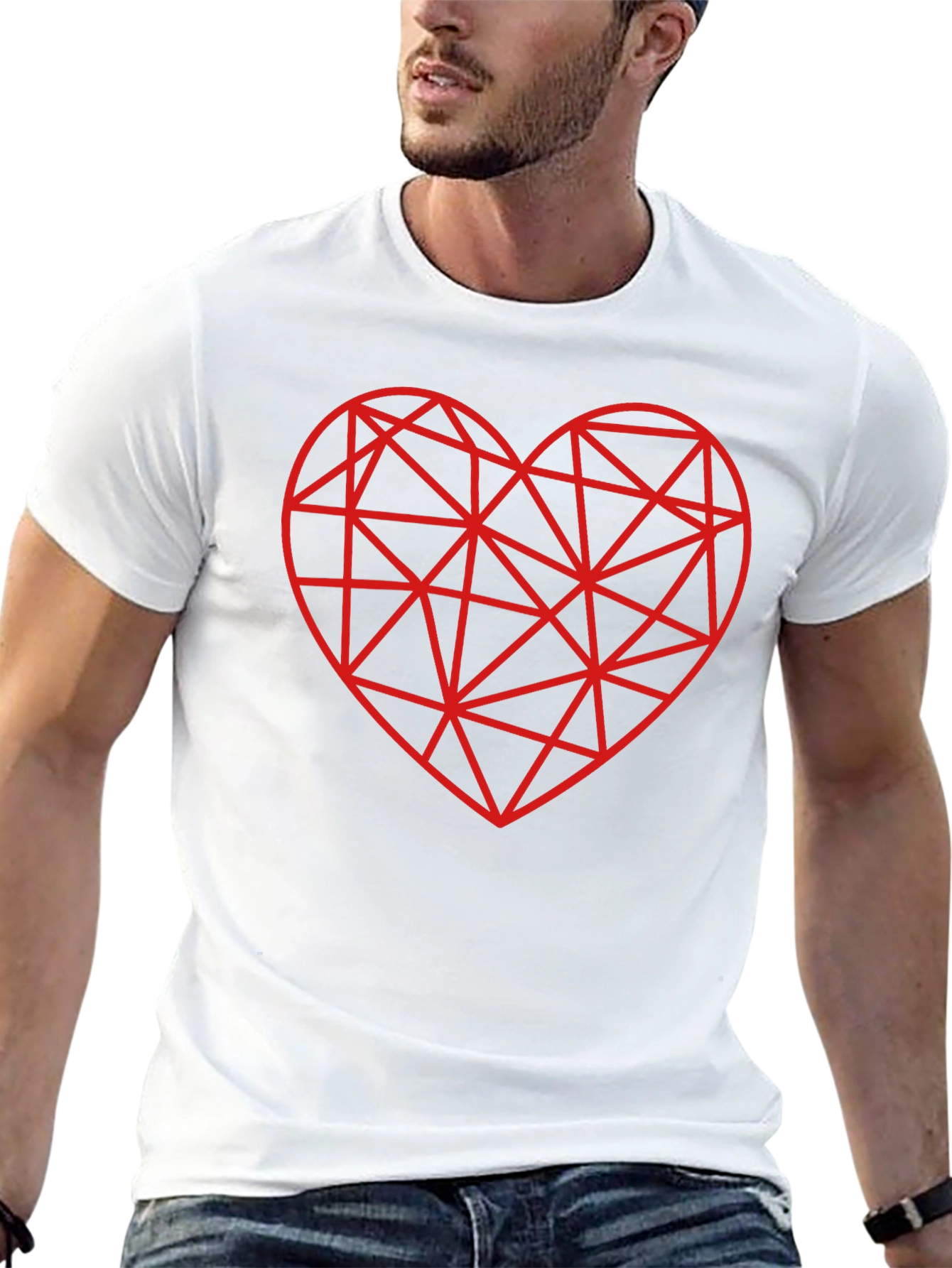 Geometric Heart T-Shirt - Modern Love Tee