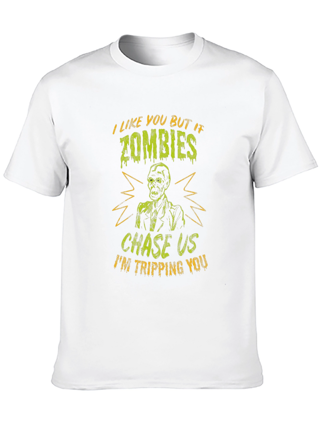 Zombie Chase T-Shirt - Funny Halloween Tee