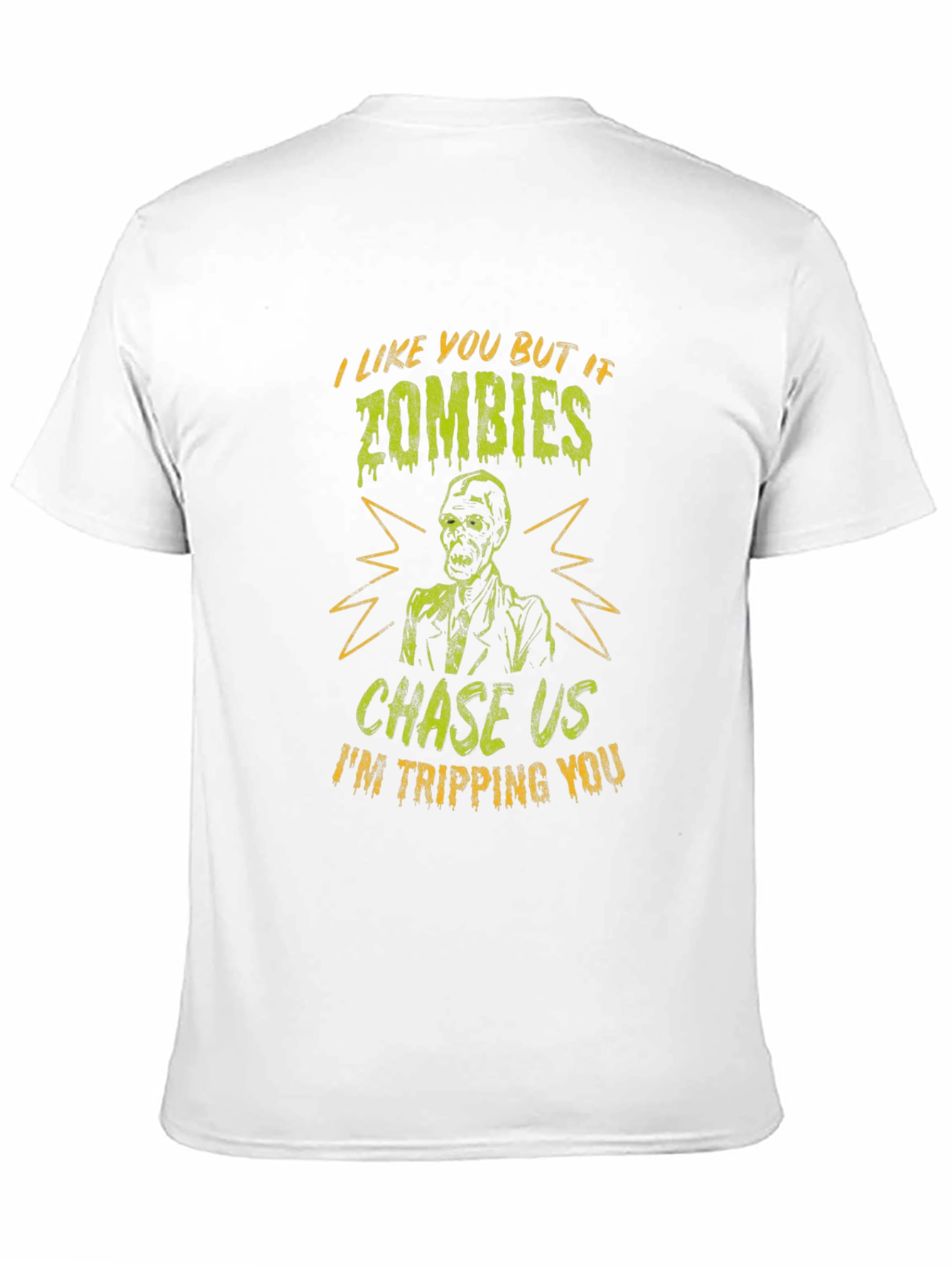 Zombie Chase T-Shirt - Funny Halloween Tee