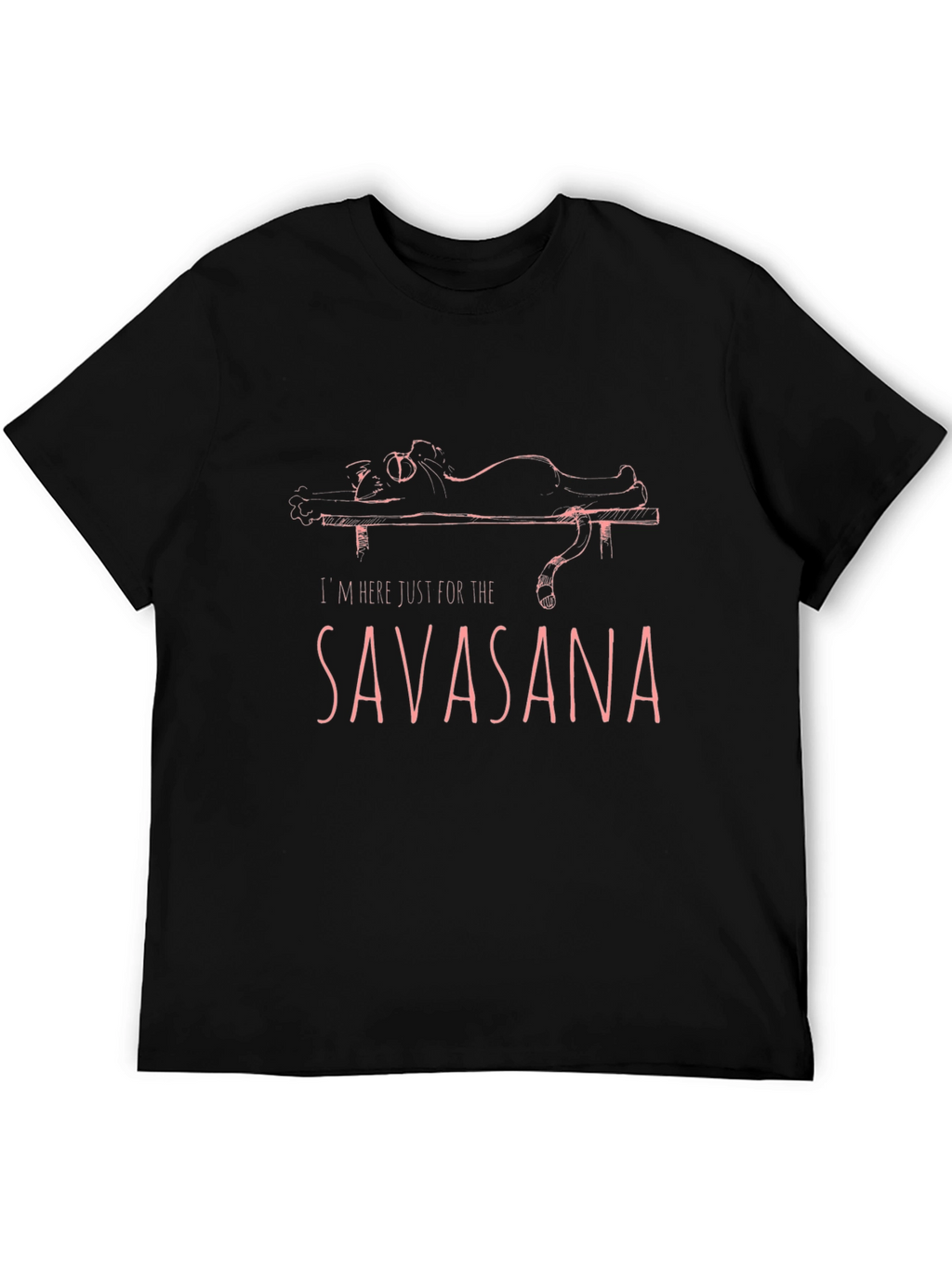 Savasana Yoga Cat Graphic T-Shirt