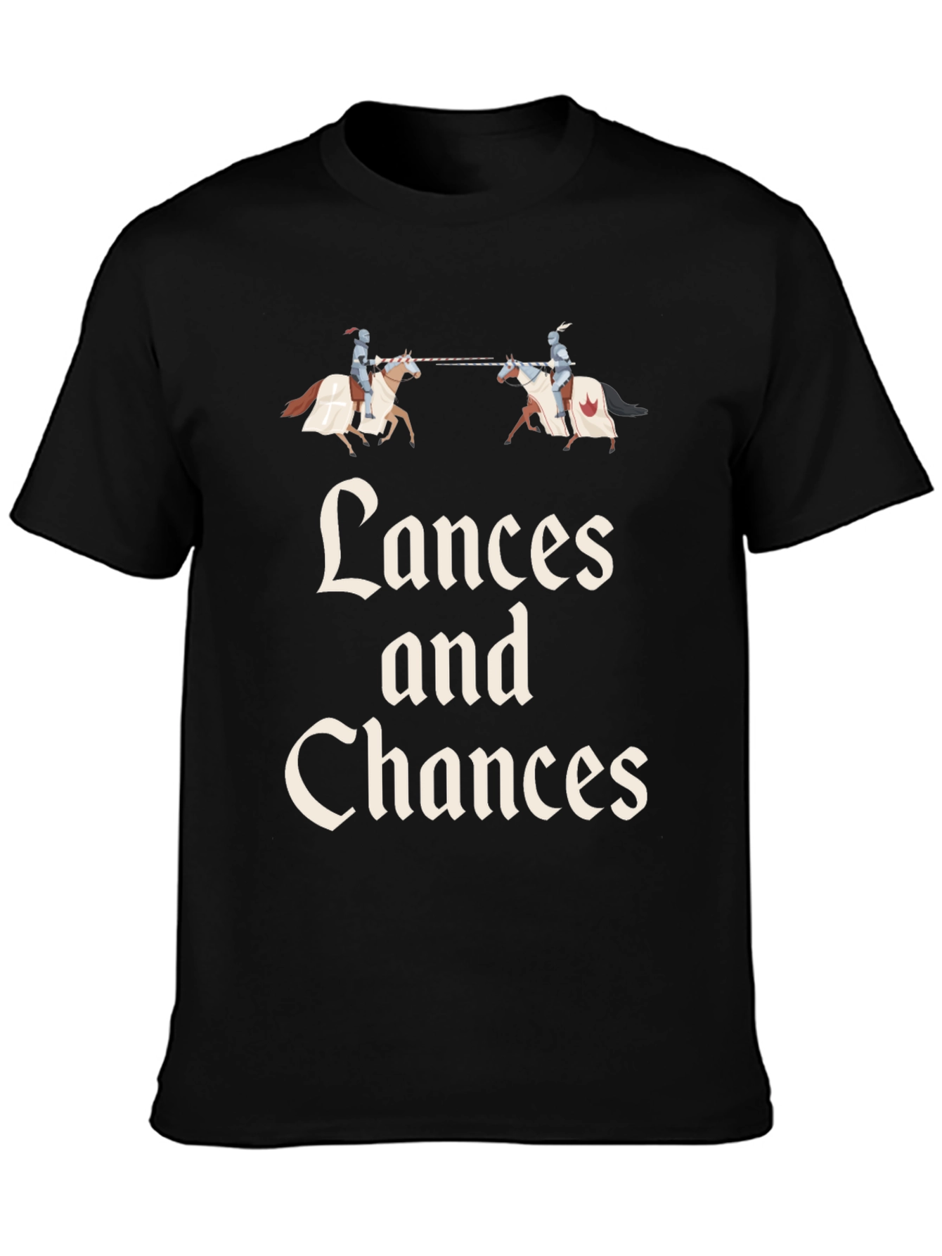 Lances and Chances Black Graphic Tee