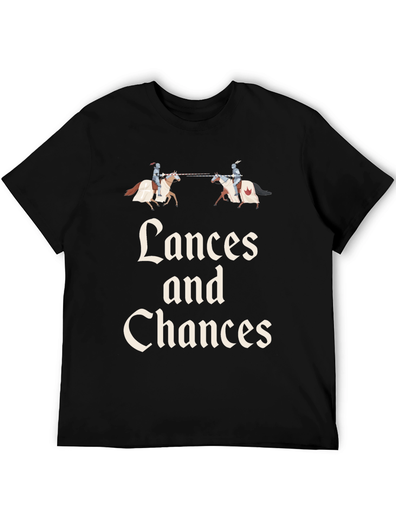 Lances and Chances Black Graphic Tee