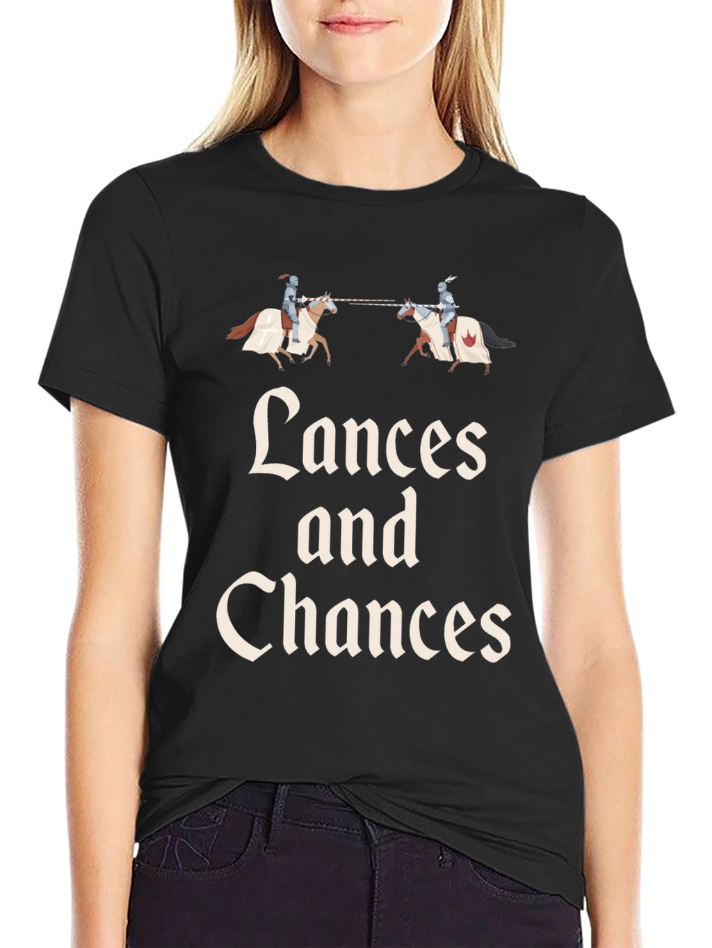 Lances and Chances Black Graphic Tee