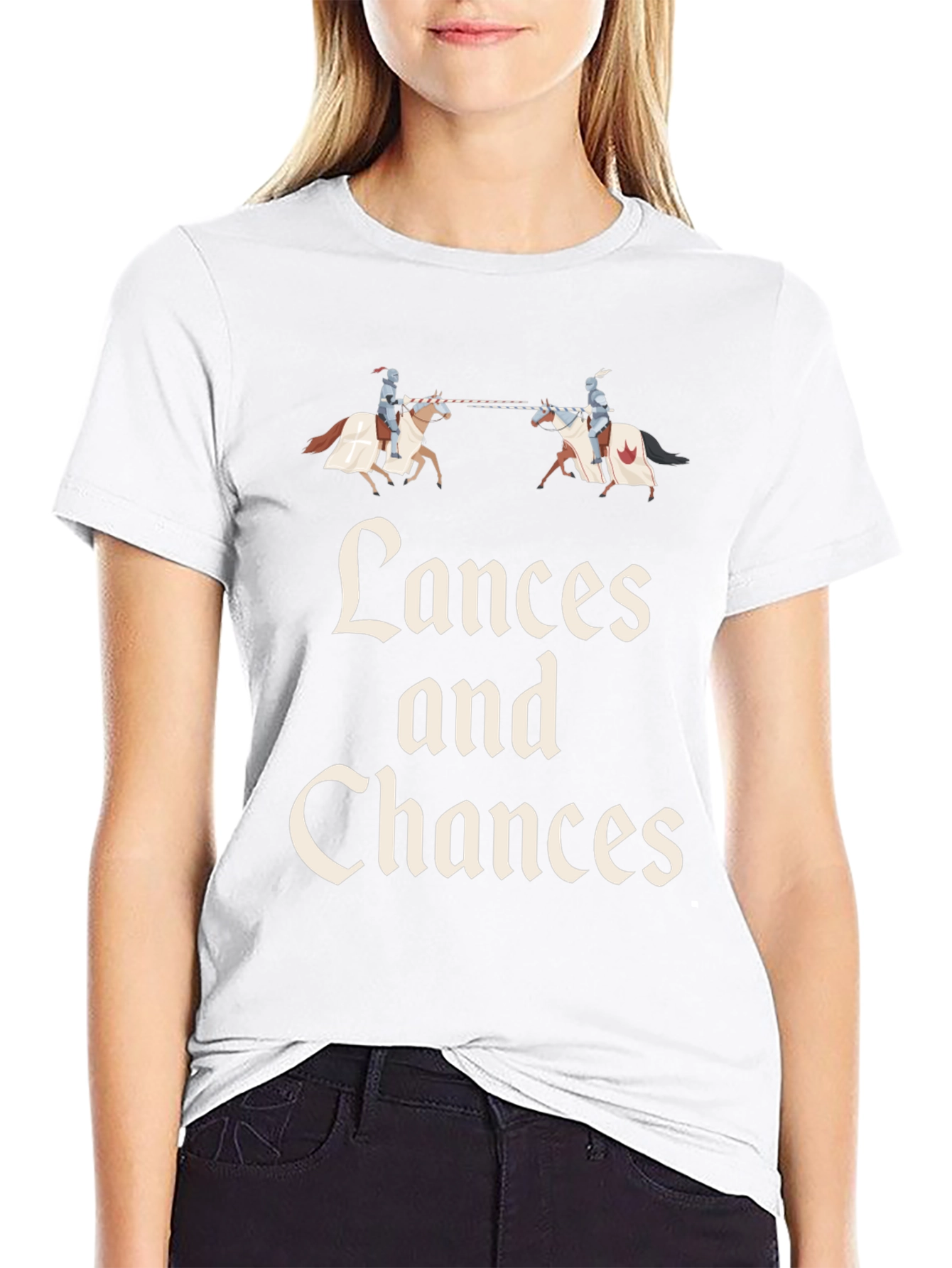 Lances and Chances Black Graphic Tee