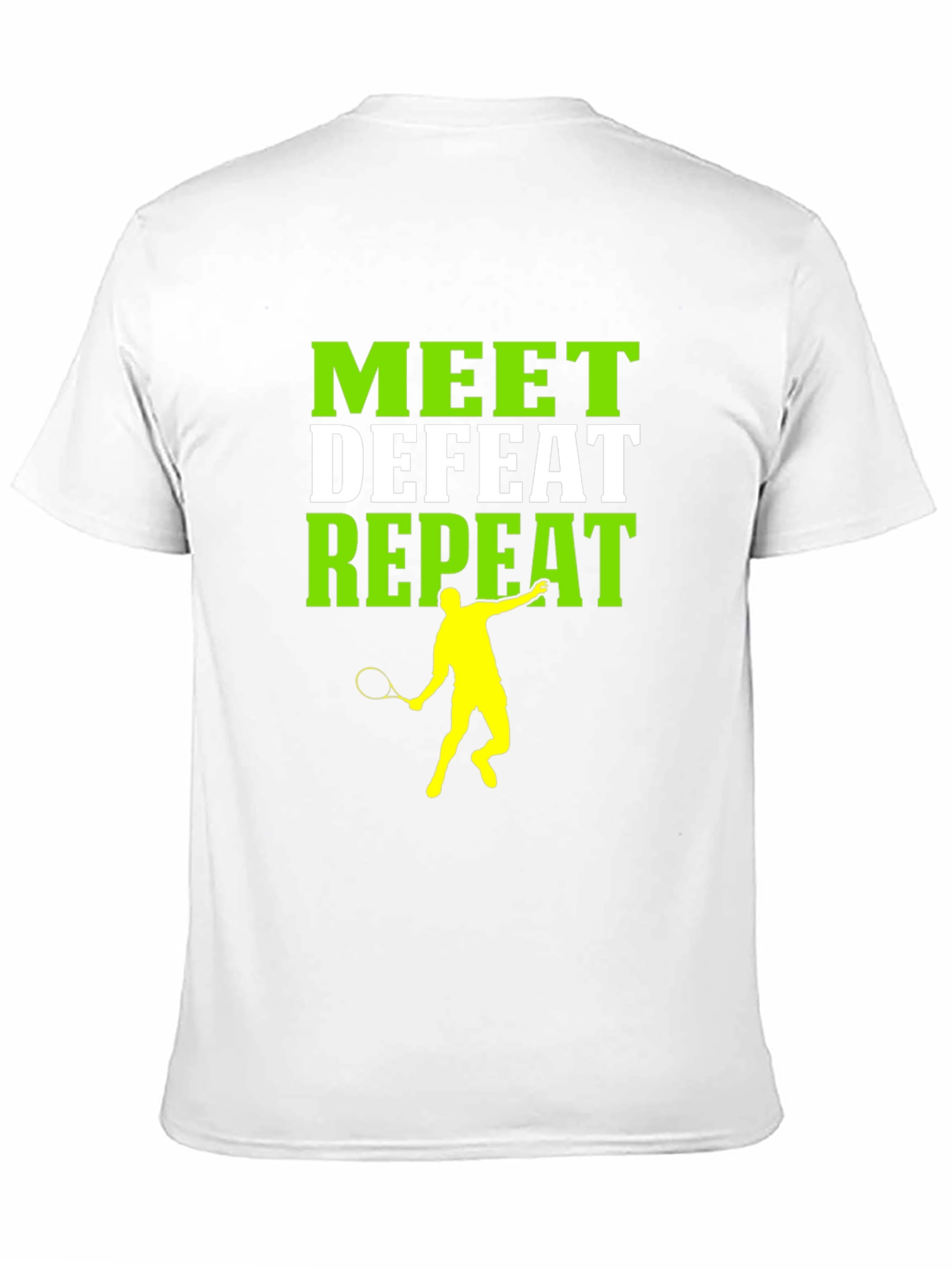Meet Defeat Repeat Tennis Graphic Tee