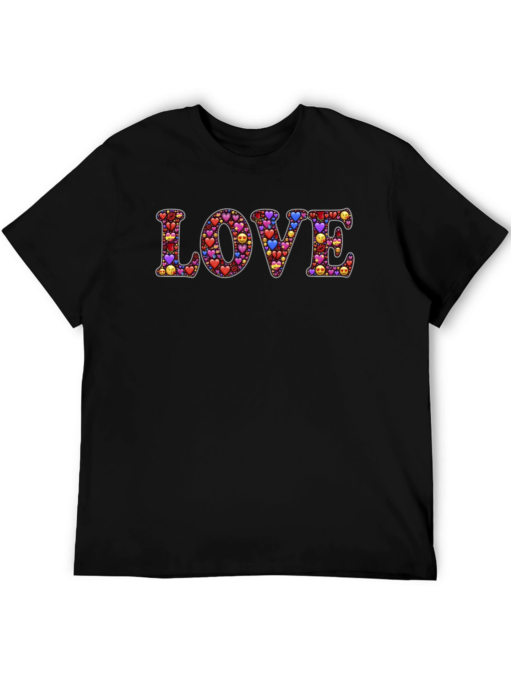LOVE Emoji Hearts Graphic T-Shirt