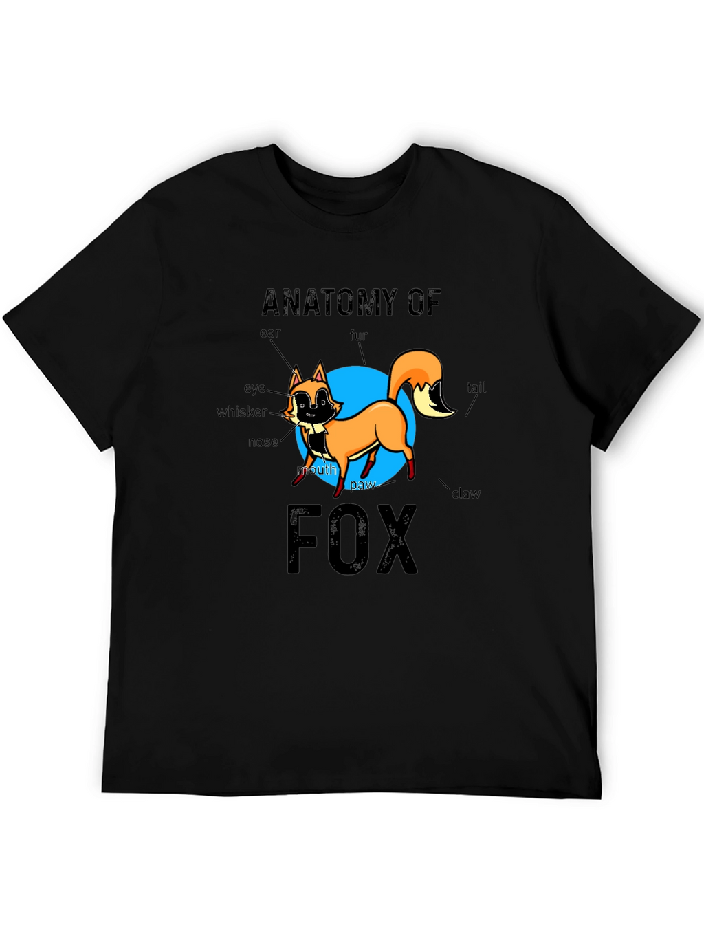Anatomy of Fox Black Graphic Tee
