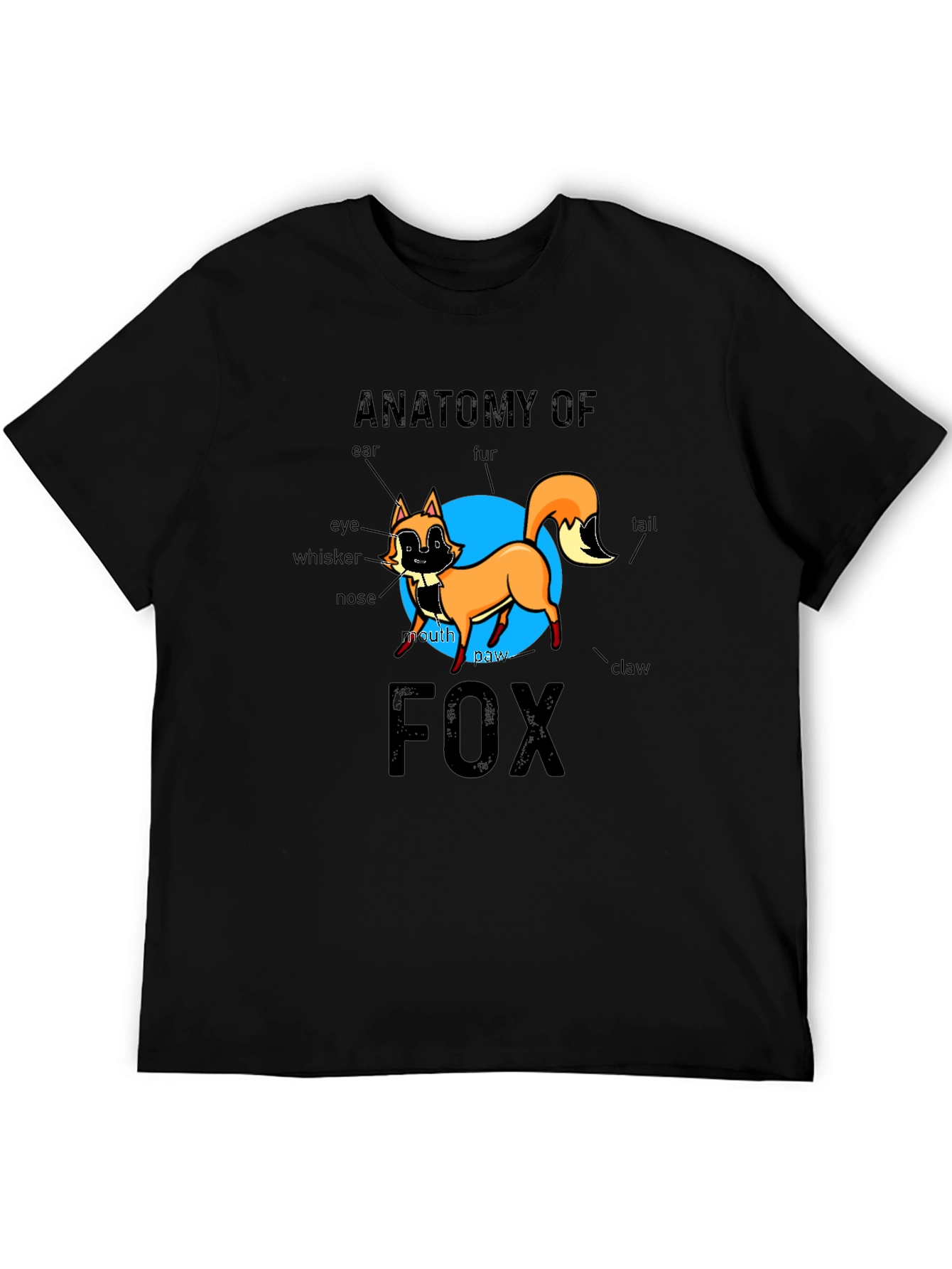 Anatomy of Fox Black Graphic Tee