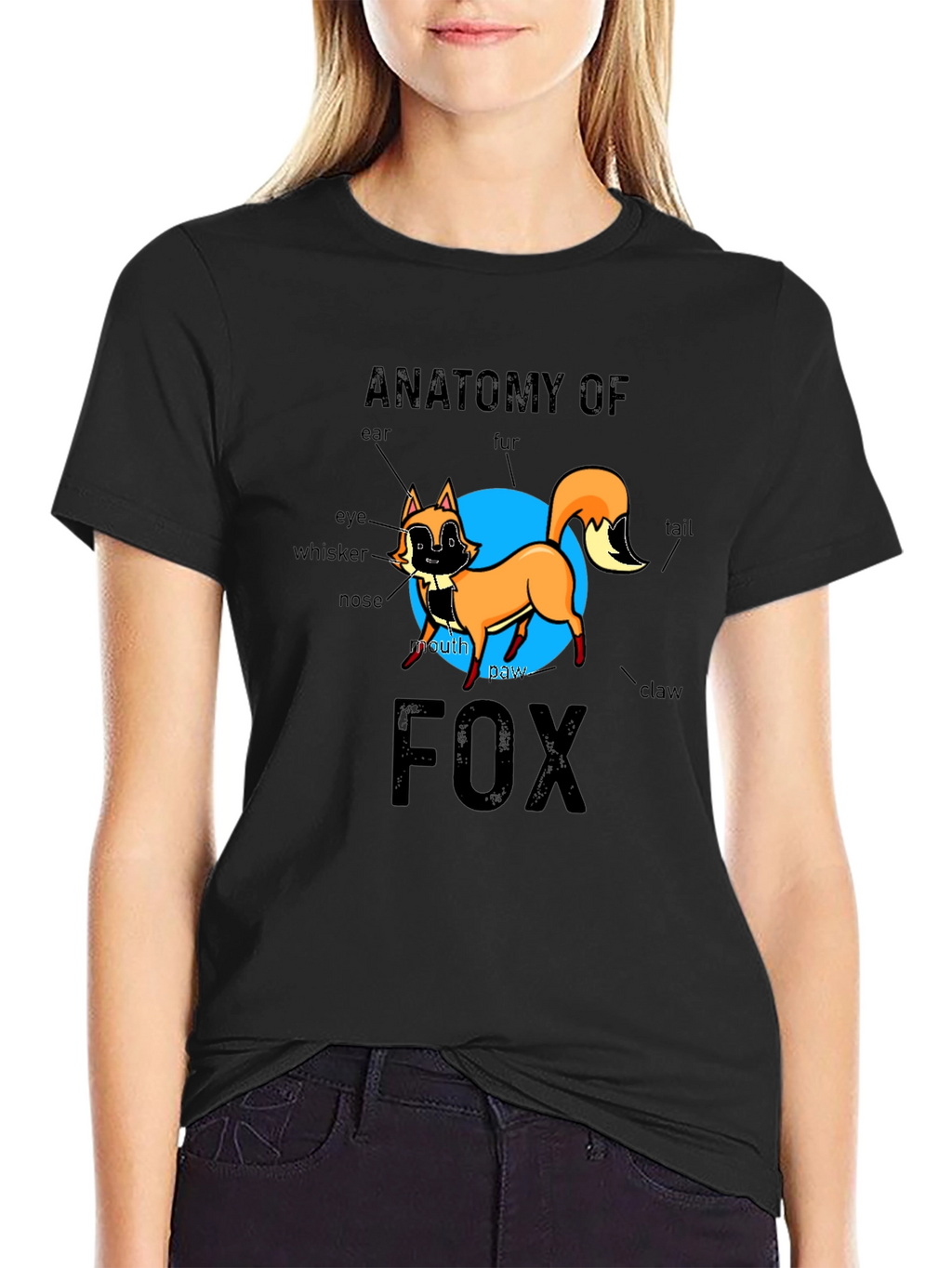 Anatomy of Fox Black Graphic Tee