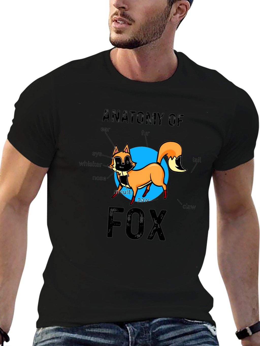 Anatomy of Fox Black Graphic Tee