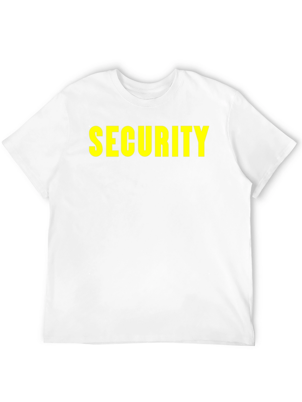 Security Black T-Shirt with Yellow Print